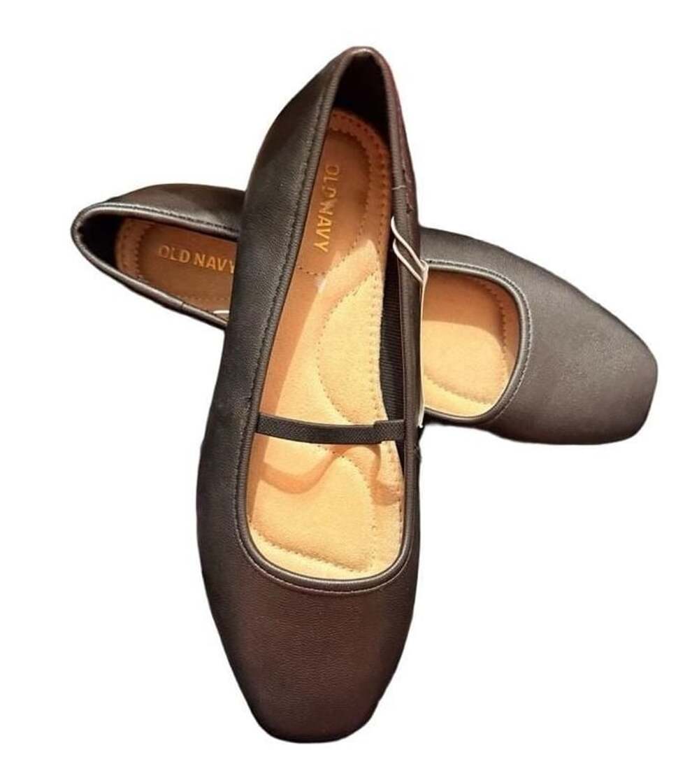 Old Navy Black Square Toe Mary Jane Flats Size 7.5